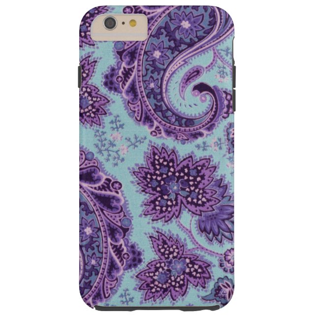 Purple Blue Paisley Case-Mate iPhone Case (Back)