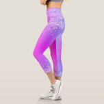 Purple Blue Pink Capri Leggings Glitter Drips<br><div class="desc">Modern Purple Pink Neon Glitter Sparkle Drips Dance Party Capri Leggings - Add Your Unique Text - Make Your Special Gift - Resize and move or remove and add text / elements with customization tool. Design by MIGNED. Please see my other projects. You can also transfer this designs to more...</div>