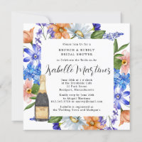 Purple Blue Pink Floral Brunch & Bubbly Shower