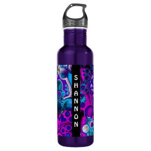 Purple, Blue, Pink Fluid Art Marble Personalized   710 Ml Water Bottle