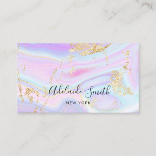 purple blue pink fluid marble business card