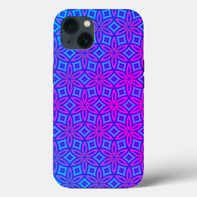 Purple Blue Pink Kaleidoscope Pattern Boho Case-Mate iPhone Case (Back)