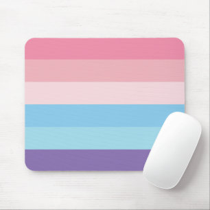 Purple Blue Pink Strip Mouse Mat