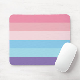 Purple Blue Pink Strip Mouse Mat
