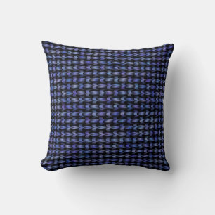 Purple Blue Pink Weave Pattern Cushion