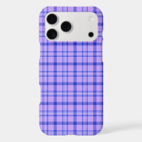Purple Blue Plaid Classic Pattern iPhone Case