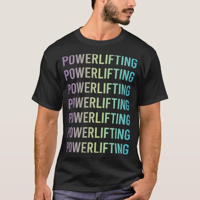 Purple Blue Powerlifting T-Shirt (Front)
