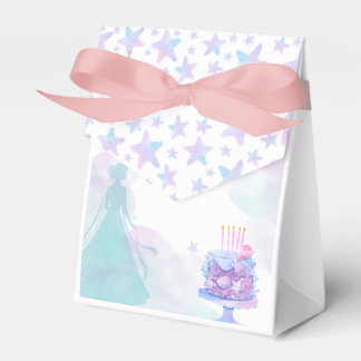 Purple Blue Princess Girl Birthday Party Favour Box