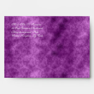 Purple blue "return address" party envelopes