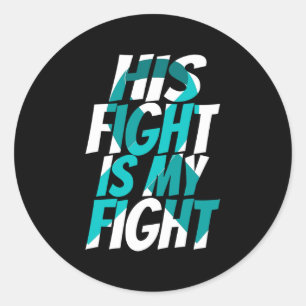 Purple Blue Ribbon Shirt For Him Mental Health Awa Classic Round Sticker