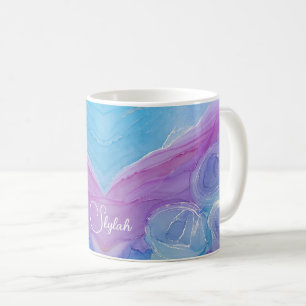 Purple Blue Roses Named Coffee Mug