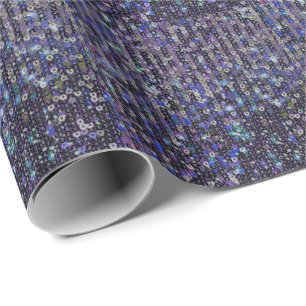 Purple blue sequins   sparkle pattern   wrapping paper
