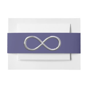 Purple Blue Silver Infinity Invitation Belly Band