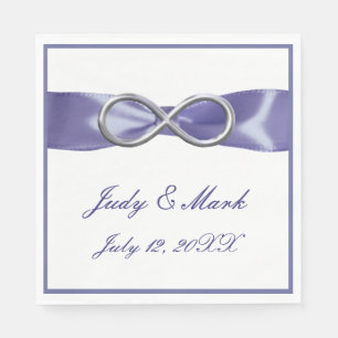 Purple Blue Silver Infinity Paper Napkins