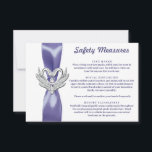 Purple Blue Silver Swans Safety Measures Card<br><div class="desc">Provide your guests with all of your wedding health and safety protocols with this COVID-19 safety guidelines enclosure card to communicate all the safety information for your guests. Help keep your vulnerable guests safe and comfortable coming to your wedding with this indication of social distancing instructions. Ideal for guest safety...</div>