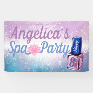 Purple  Blue & Sparks  Nail Polish Spa Banner