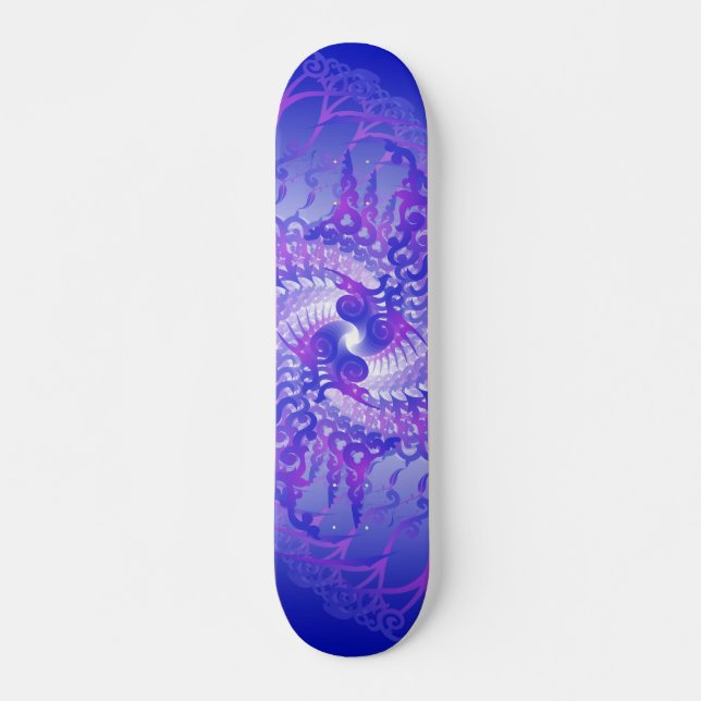 Purple & Blue Spirals: Skateboard (Front)