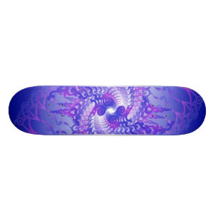 Purple & Blue Spirals: Skateboard