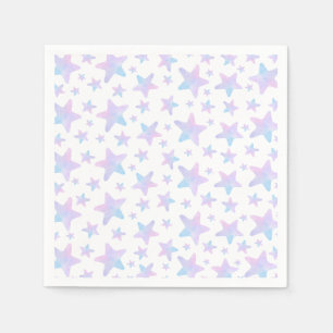 Purple Blue stars Princess Themed Birthday Party Napkin