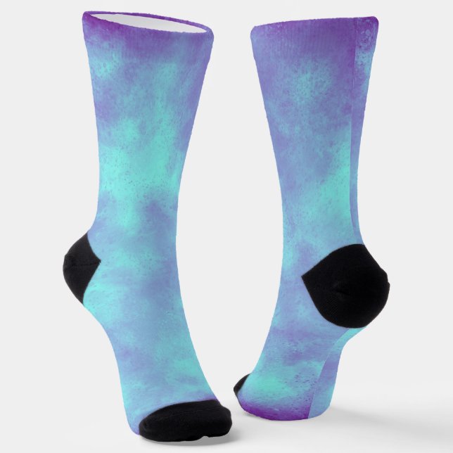 Purple blue Storm Cloud  Socks (Angled)