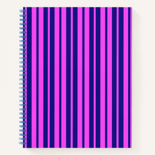 Purple Blue Stylish Stripes Pattern Design  Notebook