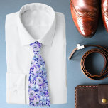 Purple Blue Watercolor Floral Neck Tie<br><div class="desc">Purple Lilac Watercolor Floral Neck Tie features a watercolor floral pattern in purple and blue. Designed by ©Evco Studio www.zazzle.com/store/evcostudio</div>