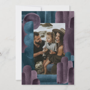 Purple blue watercolor photo Christmas holiday