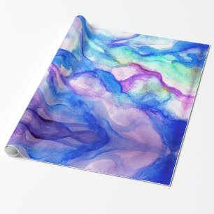 Purple & Blue Waves  Wrapping Paper