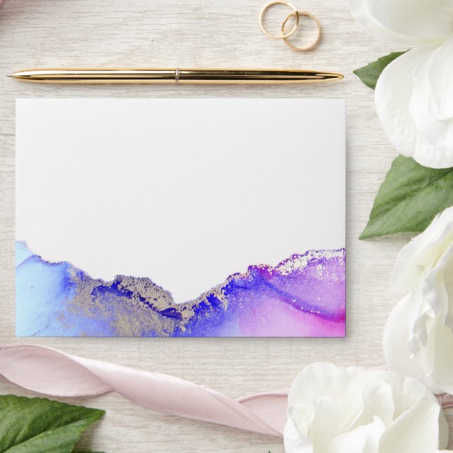 Purple Blue Wedding Envelope (Wedding)