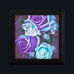 Purple & Blue Wedding Roses Gift Box<br><div class="desc">Purple & Blue Wedding Roses

Personalise this design with your own custom text or redesign completely from scratch by replacing our image with your own!</div>