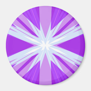 Purple Blue White Christmas Starburst Star Festive Magnet