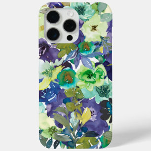 Purple, Blue, Yellow Watercolor Floral iPhone Case
