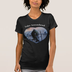 Purple Bluegill Fish Photo Heart Lake Arrowhead T-Shirt