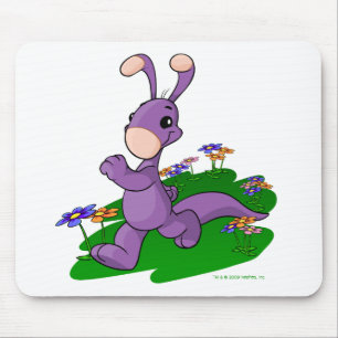 Purple Blumaroo marching through Roo Island Mouse Mat