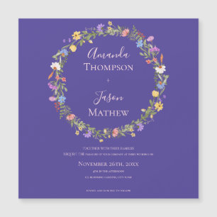 Purple Blush Pink Floral Wreath wildflower Wedding