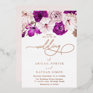 Purple Blush & Rose Gold Foil Wedding