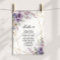 Purple & Blush Rose Wedding Seating Chart Cards