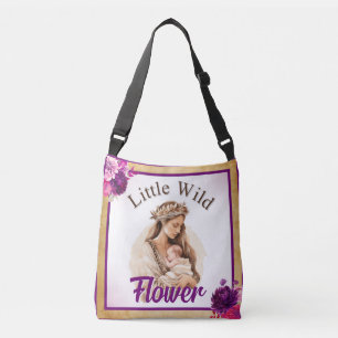 Purple Boho Baby Shower Crossbody Bag