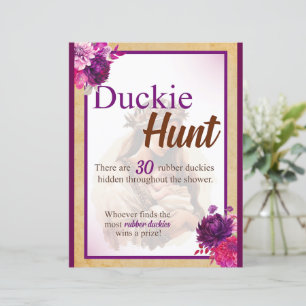 Purple Boho Baby Shower Duck Hunt Game