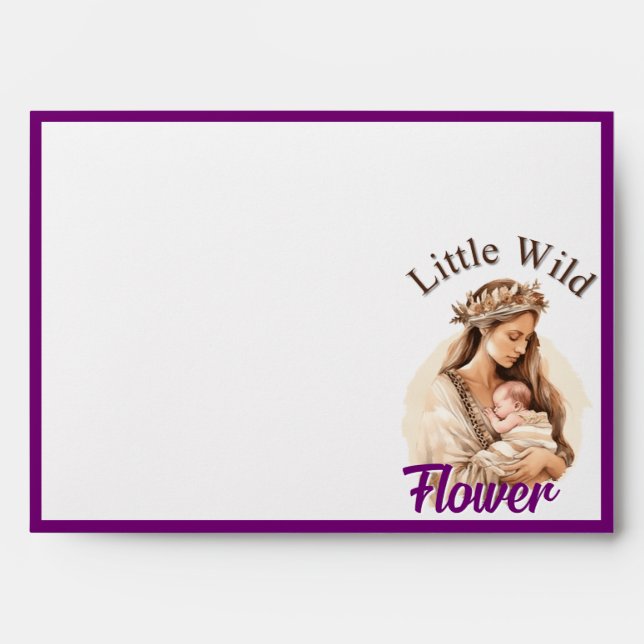 Purple Boho Baby Shower  Envelope (Front)