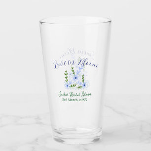 Purple boho love in Bloom bridal shower name retro Glass