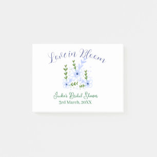 Purple boho love in Bloom bridal shower name retro Post-it Notes