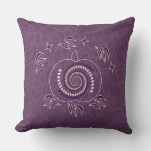 Purple Boho Pumpkin Fall Cushion