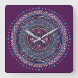 Purple Boho Style Clock