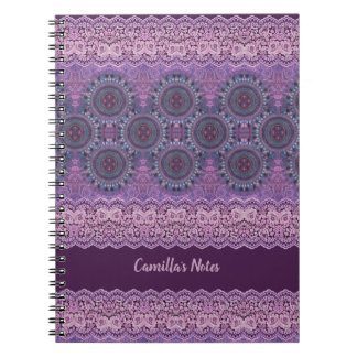 Purple Boho Style (customisable) Notebook