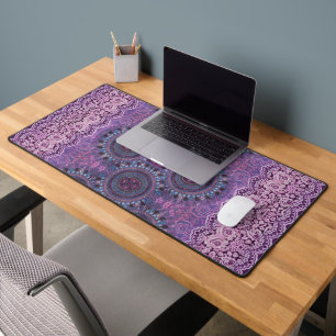 Purple Boho Style Desk Mat