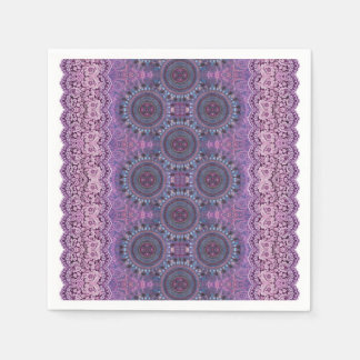 Purple Boho Style Paper Napkin