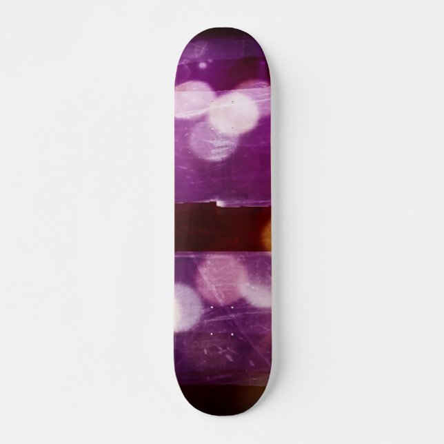 Purple Bokeh Abstract Skate Board (Front)