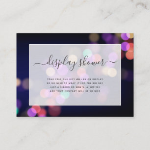 Purple Bokeh Bridal Shower Enclosure Card
