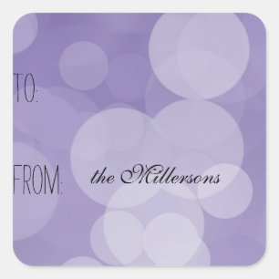 Purple Bokeh Gift Tag